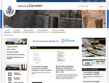 Tablet Screenshot of comune.cerveteri.rm.it